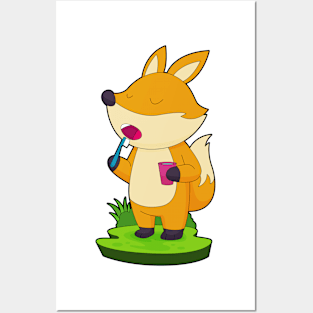 Fox Toothbrush Posters and Art